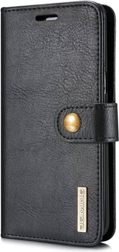 Echt Leren Portemonnee Hoesje Zwart Geschikt voor Samsung Galaxy S8