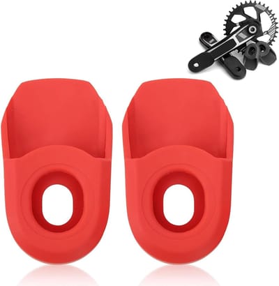 Crankarm Beschermers voor Fietsen - Siliconen Covers voor Crankset - Bescherming voor Mountainbike en Racefiets Onderdelen (Rood)