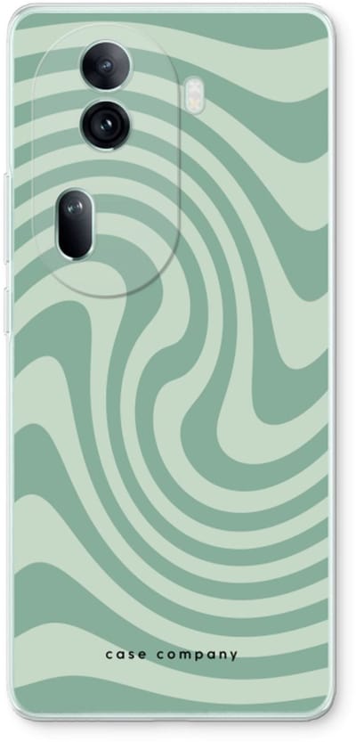 Case Company® - Hoesje geschikt voor Oppo Reno 11 Pro hoesje - Swirl Groen - Soft Cover Telefoonhoesje - Bescherming aan alle Kanten en Schermrand