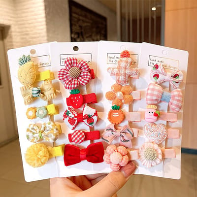 Haarclips voor meisjes en kinderen, haaraccessoires, haarclips, haarklemmen, kinderhaarspeld, kleurrijk, meisjes, haarspelden, peuters, haarspelden, set, haarstrikken (A)