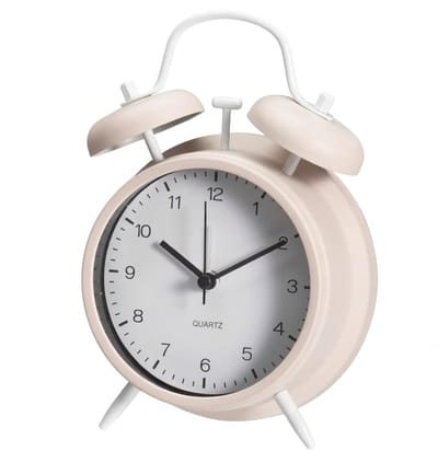 Dailygoods- Wekker Retro Design - Decoratieve Wekker - Kwartsuurwerk - Vintage Uiterlijk - Lichtgewicht Kunststof - 12 x 16 cm - Decoratieve Klok
