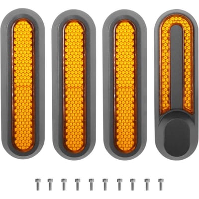 Reflecterende Achterwielkappen Compatibel voor Mi Pro 2 M365 1S Elektrische Scooter Accessoires met Schroef Achterwiel Zijkant yellow