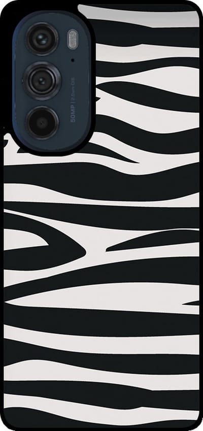 Smartphonica Telefoonhoesje Geschikt voor Motorola Edge 30 Pro met zebra opdruk - TPU backcover case zebra design - Zwart Wit geschikt voor Motorola Edge 30 Pro