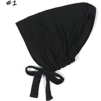 Ramadan Effen Kleur Moslim Hijab Dun Ademend Zacht Knus Sjaal Elegante Stijl Winddicht Zonnebrand Sjaal Hoofddoek black