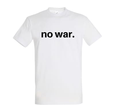 NO WAR. T-shirt korte mouw wit - Maat S