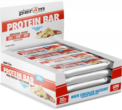Per4m Protein Bar (12x62g) White Chocolate Hazelnut - Repen - Eiwit Repen