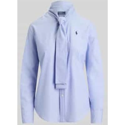 Slim fit overhemdblouse van puur katoen