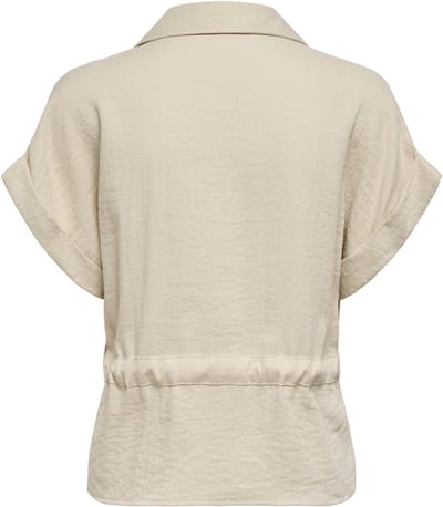 JDY - JDYMILLE S/S ZIP SHIRT WVN NOOS Dames Blouse
