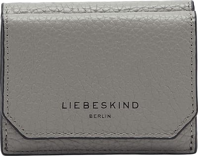 LIEBESKIND BERLIN Leren Portemonnee Lora Heavy Pepple Lillian Wallet Thunder Grijs