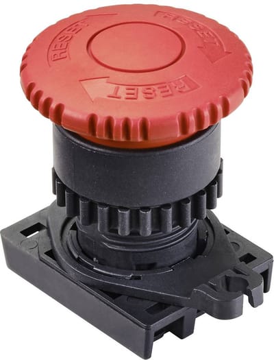 TRU COMPONENTS S2ER-E3R Noodstop-paddenstoelknop IP52 1 stuk(s)