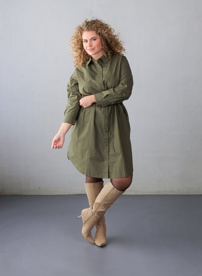 YEST CURVE Greta One pieces - Grey Olive - maat 1(48)