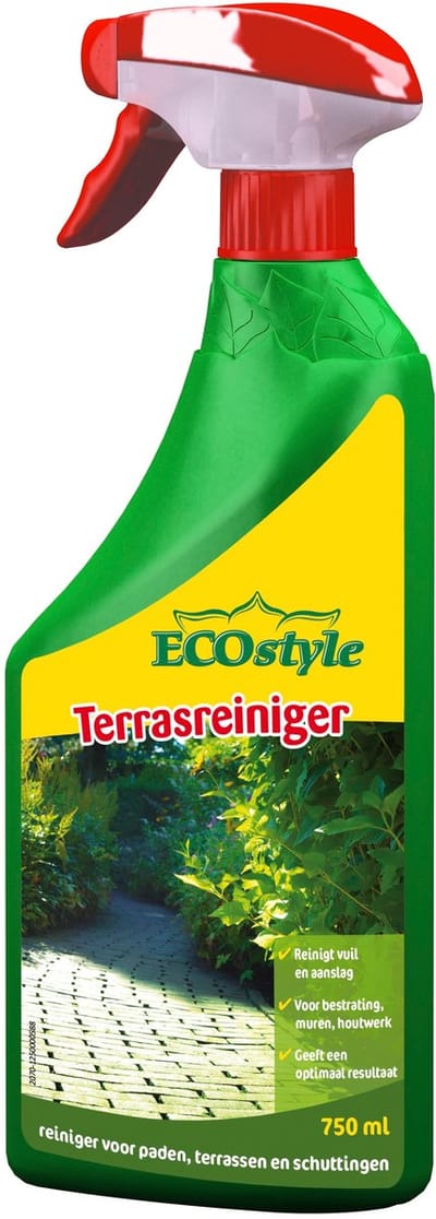 ECOstyle Terrasreiniger Spray - voor Steen Glas en Houten Oppervlakken - Gemaakt van plantaardige vetzuren - 750 ML