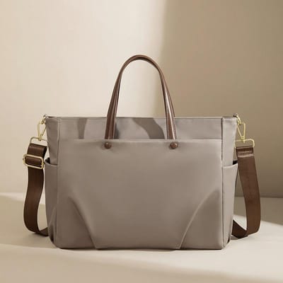 Laptop Tas Dames Draag Large Capaciteit Aktetas Enkele Schouder Crossbody Draagtas Reis Pendeltas gray