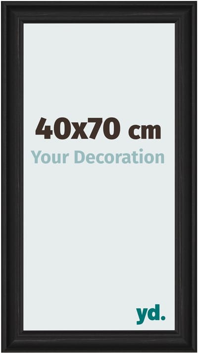 Your Decoration - Fotolijst 40x70 cm - MDF - Zwart Houtnerf - Lazio