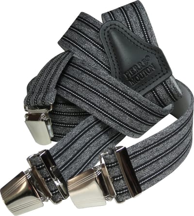 Pierre Mouton - Bretel - Dijon Forte - Bretels - Volwassenen - Heren - Zwart - 120cm - 3 clips - M - L