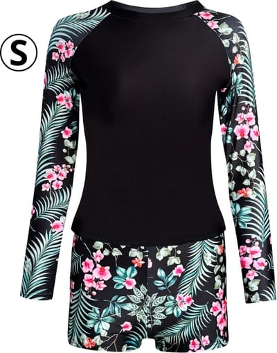 Livano Rash Guard - Surf Shirt - Zwemkleding - UV Beschermende Kleding - Voor Zwemmen - Surfen - Duiken - Zwart - Maat S