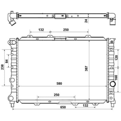 Radiator, motorkoeling NRF 58202