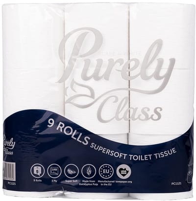 Supersoft Toiletpapier 3-Lagen Pakket van 9 Rollen