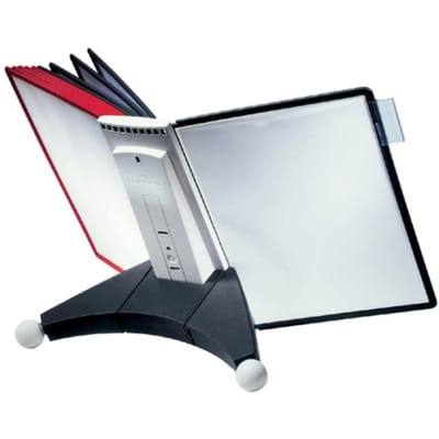 Durable Zichtpaneelhouder Sherpa® Display Inclusief 10 zichtpanelen, rood/zwart