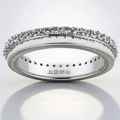 Cavill - Zilveren Ring Geplatineerd - 925 Sterling Zilver - 40 Cambodjaanse Zirkonia Pavé Rond 0,798 ct - Elegante Ronde Statement Ring 21x21 mm