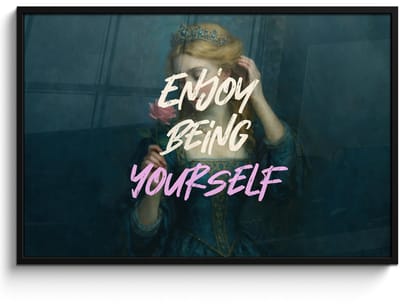 Poster in lijst - Fotolijst 120x80 cm - Posters - Vrouw - Roos - Quote - Posterlijst zwart - Decoratie - Wanddecoratie woonkamer - Muurdecoratie slaapkamer