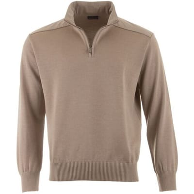 Paul & Shark Trui Typhoon Re4x4 Soft Cool Touch Wool Half Zip Beige / male