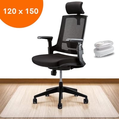 FLOOQ Bureaustoelmat PVC 120 x 150cm - Vloermat Bureaustoel Inclusief viltset - Vloerbeschermer - Beschermt - Transparant
