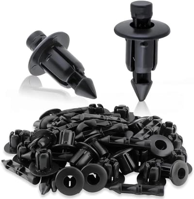 Plastic Klinknagels - Bevestigingsclips Kuipclips - Carrosserie Reparatie - Nauwkeurige Pasvorm - 11.5mm x 20.3mm - Zwart