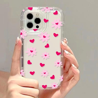 Liefde Hart Telefoonhoesje Voor Samsung S24 S23 S22 Ultra FE Hoes Samsung A54 A55 A53 5g A52 A34 A15 A32 A24 A25 A05S A73 Bloemenhoes A71(4G) white