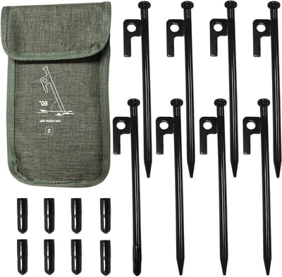 Tentharingen - Staal - 20 cm - Heavy-duty Grondanker voor Harde Vloeren - Voor Kamperen, Tuin en Outdoor Activiteiten