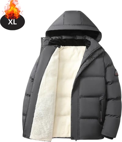 Livano Winterjas - Parka - Heren - Winter - Jas - Volwassen - Stijlvol - Grijs - XL