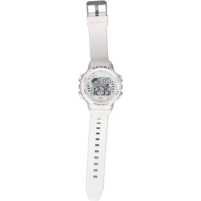 Montre pour enfants pour 5 ?17 Ans Étanche 50m LED 7 Couleurs Affichage Calendrier 12/24H Multifonction white