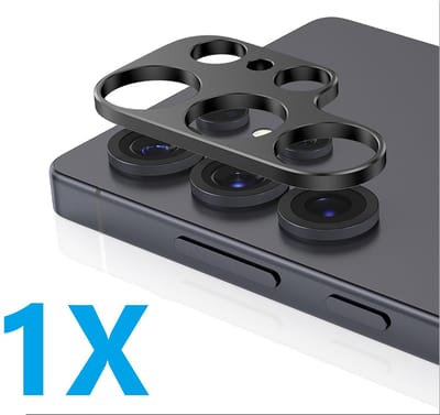 Camera lens Protector 1x Geschikt voor: Samsung Galaxy S25 Ultra - screen protector - glas - bescherm je camera - beschermglas - Zwart