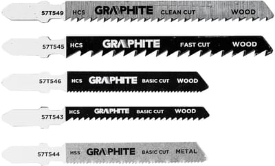 GRAPHITE - Decoupeerzaagbladen Set - HCS - 6-21 TPI