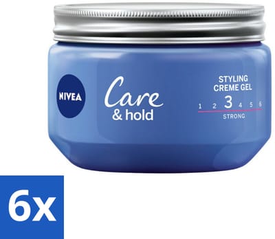 6 x NIVEA - Stylingscrèmegel - Verzorging & Stevigheid - Reinigt Onmiddellijk De Poriën - 150 ml - Haarstyling - Stylingcrème - Haargel - NIVEA - Haarverzorging