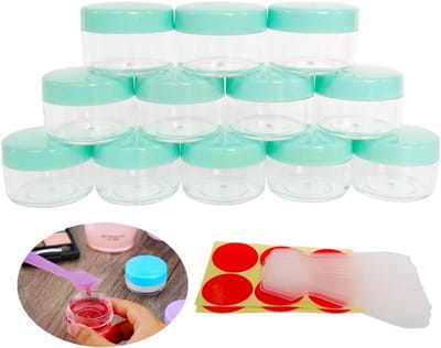 12-pack lege 15ml cosmeticavaten voor make-up, oogschaduw, nagels en poeders - ideaal voor geschenken en opslag van sieraden en zonnebrandcrème