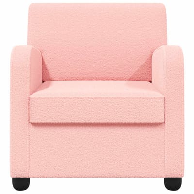 vidaXL - Fauteuil - Roze - Imitatie - lamswol