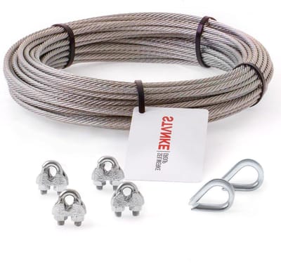 Roestvrijstalen Lijn - Stalen Kabel - Trekken en Hefen - Hoge Corrosiebestendigheid - 30 meter 5mm - Zilver