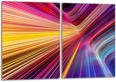 TMK ArtDeko Serie - Beschermplaat van Glas - 2x40x52 - Kleurrijk