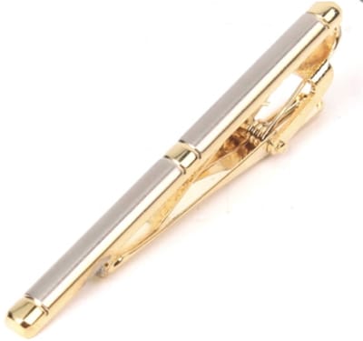 Dasspeld- Goudkleurig- Rond- Geborsteld zilverkleurig - Charme Bijoux