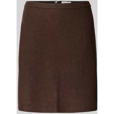 Regular fit mini-rok van mix van viscose en wol