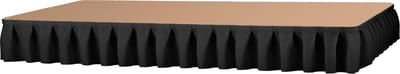 Podiumrok Boxpleat 250% - Zwart - Lengte 410cm