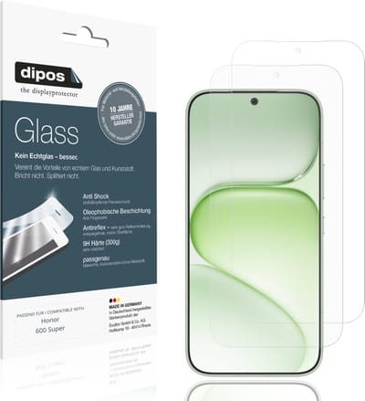 dipos – 2x Matte Pantserfolie geschikt voor Honor 600 Super | 9H Screenprotector