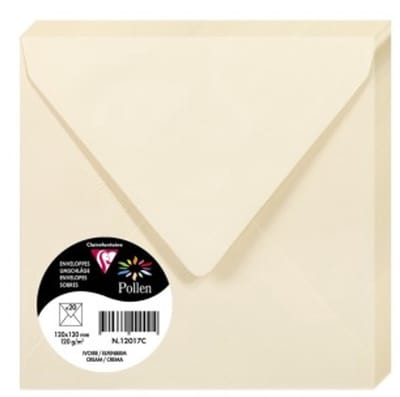Stuifmeel van Clairefontaine enveloppe 120 mm, ivoorkleurig