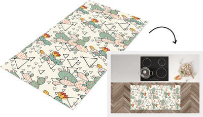 Keukenloper - Loper keuken - Patroon - Cactus - Driehoek - 120x60 cm - Keukenloper vinyl