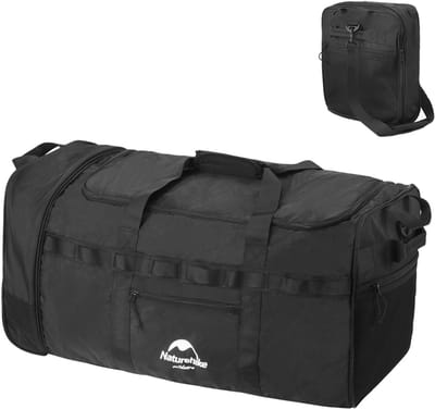 Naturehike XS03 Opvouwbare Trolleytas – 88L – Met Wielen – Zwart