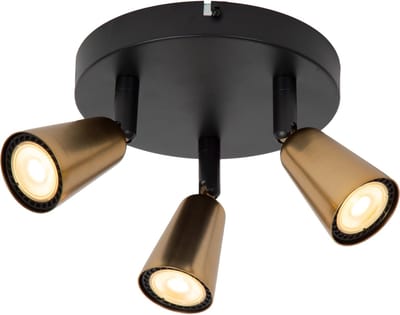 Lucide TIANA - Plafondspot (Plafondlamp) - 3xGU10 - Champagne kleur | Essential