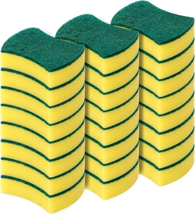 Eco Vriendelijke Keukenreinigingssponzen - 24-pack Non-Scratch Schotel en Scrub Sponzen