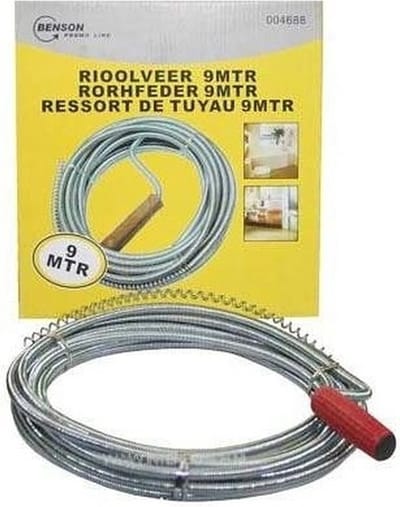 Benson onstoppingsveer - 10 meter - sanitair ontstopper - riool afvoerpijpen ontstoppen