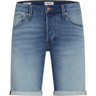 Jack & Jones blauwe heren broek   Stonewash wassing   Slim Fit   5-Pocket zakken   Knoopsluiting   Duurzaam   Regular waist Blauw XXL